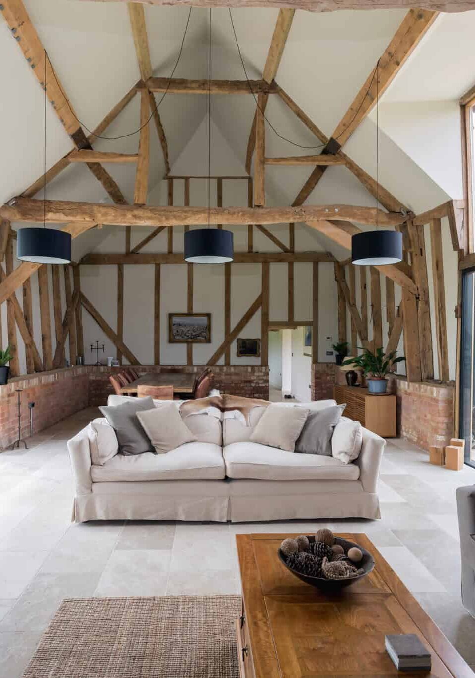 Oxford,UK,Windows and sofa in modern living room Windows and sofa in modern living room